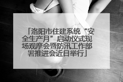 洛阳市住建系统“安全生产月”启动仪式现场观摩会暨防汛工作部署推进会近日举行