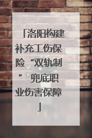 洛阳构建补充工伤保险“双轨制” 兜底职业伤害保障