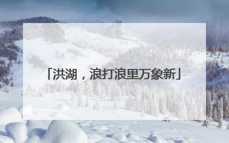 洪湖，浪打浪里万象新