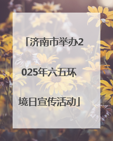 济南市举办2025年六五环境日宣传活动