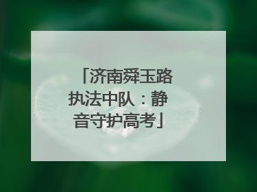 济南舜玉路执法中队：静音守护高考