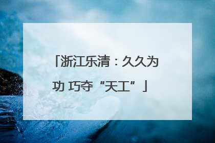 浙江乐清：久久为功 巧夺“天工”