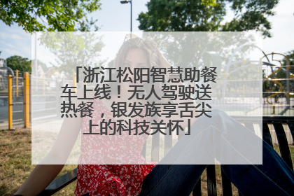 浙江松阳智慧助餐车上线！无人驾驶送热餐，银发族享舌尖上的科技关怀