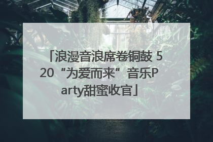 浪漫音浪席卷铜鼓 520“为爱而来”音乐Party甜蜜收官