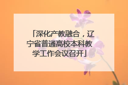 深化产教融合，辽宁省普通高校本科教学工作会议召开