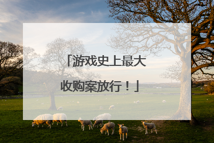 游戏史上最大收购案放行！