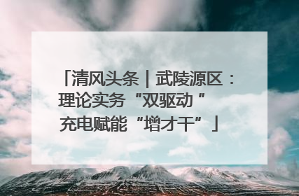 清风头条｜武陵源区：理论实务“双驱动 ” 充电赋能“增才干”