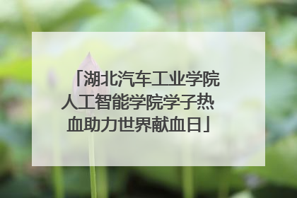 湖北汽车工业学院人工智能学院学子热血助力世界献血日