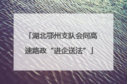 湖北鄂州支队会同高速路政“进企送法”