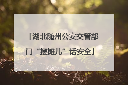 湖北随州公安交管部门“摆摊儿”话安全