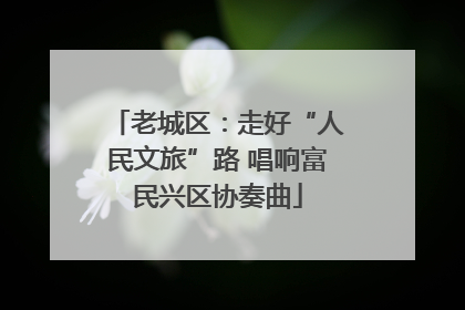 老城区：走好“人民文旅”路 唱响富民兴区协奏曲