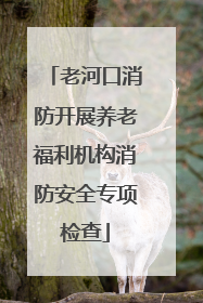 老河口消防开展养老福利机构消防安全专项检查