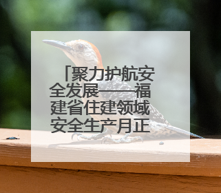 聚力护航安全发展——福建省住建领域安全生产月正式启动
