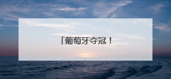 葡萄牙夺冠！C罗掩面痛哭