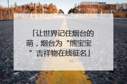 让世界记住烟台的萌，烟台为“熊宝宝”吉祥物在线征名