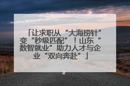 让求职从“大海捞针”变“秒级匹配”！山东“数智就业”助力人才与企业“双向奔赴”