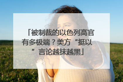 被制裁的以色列高官有多极端？美方“挺以”言论越抹越黑