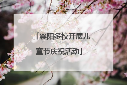 襄阳多校开展儿童节庆祝活动