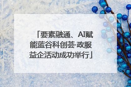 要素融通、AI赋能蓝谷科创荟·政服益企活动成功举行