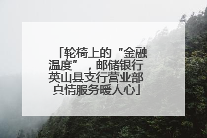轮椅上的“金融温度”，邮储银行英山县支行营业部真情服务暖人心