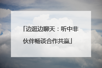 边逛边聊天：听中非伙伴畅谈合作共赢
