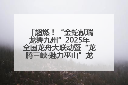 超燃！“金蛇献瑞 龙舞九州”2025年全国龙舟大联动暨“龙腾三峡·魅力巫山”龙舟邀请赛圆满落幕！