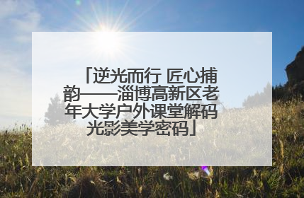 逆光而行 匠心捕韵——淄博高新区老年大学户外课堂解码光影美学密码