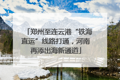 郑州至连云港“铁海直运”线路打通，河南再添出海新通道