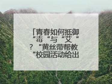 青春如何抵御“毒“与“艾“？“黄丝带帮教“校园活动给出硬核答案“