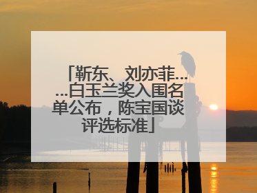 靳东、刘亦菲……白玉兰奖入围名单公布，陈宝国谈评选标准