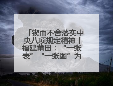 锲而不舍落实中央八项规定精神丨福建莆田：“一张表”“一张图”为基层减轻“数字负担”