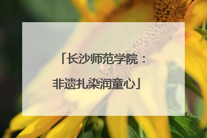 长沙师范学院：非遗扎染润童心