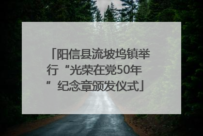 阳信县流坡坞镇举行“光荣在党50年”纪念章颁发仪式