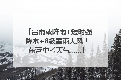 雷雨或阵雨+短时强降水+8级雷雨大风！东营中考天气……