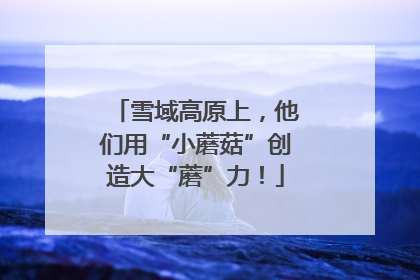 雪域高原上，他们用“小蘑菇”创造大“蘑”力！
