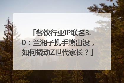 餐饮行业IP联名3.0：兰湘子携手熊出没，如何撬动Z世代家长？
