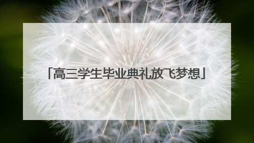 高三学生毕业典礼放飞梦想