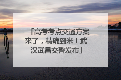 高考考点交通方案来了，精确到米！武汉武昌交警发布