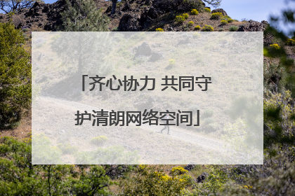 齐心协力 共同守护清朗网络空间