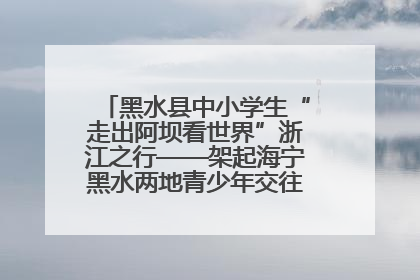 黑水县中小学生“走出阿坝看世界”浙江之行——架起海宁黑水两地青少年交往交流交融新桥梁