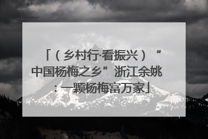 （乡村行·看振兴）“中国杨梅之乡”浙江余姚：一颗杨梅富万家