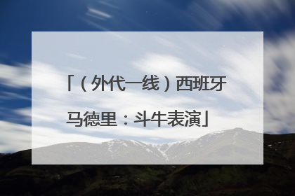 （外代一线）西班牙马德里：斗牛表演