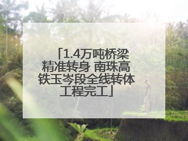 1.4万吨桥梁精准转身 南珠高铁玉岑段全线转体工程完工