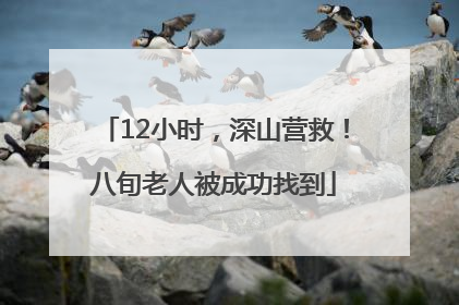 12小时，深山营救！八旬老人被成功找到