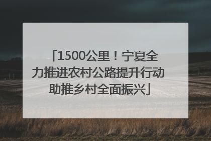 1500公里！宁夏全力推进农村公路提升行动 助推乡村全面振兴