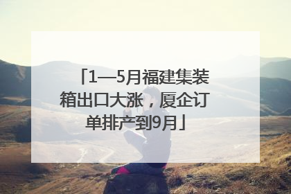 1—5月福建集装箱出口大涨，厦企订单排产到9月