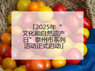 2025年“文化和自然遗产日”泰州市系列活动正式启动