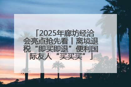 2025年廊坊经洽会亮点抢先看丨离境退税“即买即退”便利国际友人“买买买”