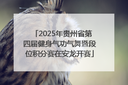 2025年贵州省第四届健身气功气舞暨段位积分赛在安龙开赛