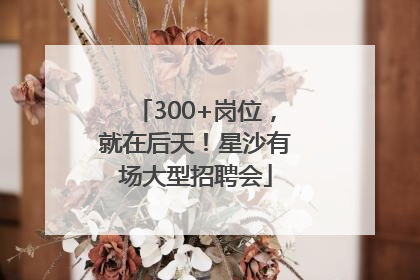 300+岗位，就在后天！星沙有场大型招聘会